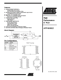 Datasheet ATF16V8CZ-15JI manufacturer ATMEL