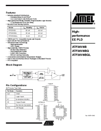 Datasheet ATF20V8B-15I manufacturer ATMEL