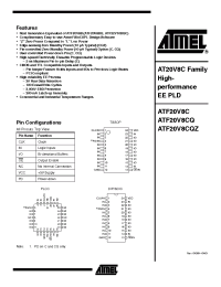 Datasheet ATF20V8C-15PC manufacturer ATMEL