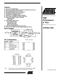 Datasheet ATF22LV10C-15PI manufacturer ATMEL