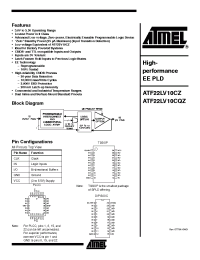 Datasheet ATF22LV10CQZ-30XI manufacturer ATMEL