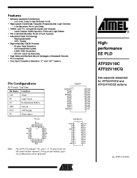 Datasheet ATF22V10C-10C manufacturer ATMEL