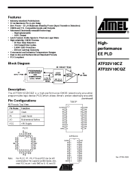 Datasheet ATF22V10CQZ manufacturer ATMEL