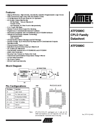 Datasheet ATF2500C-20JC manufacturer ATMEL