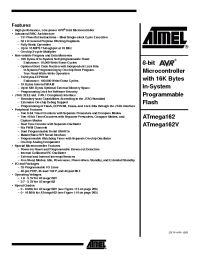 Datasheet ATMEGA162 manufacturer ATMEL
