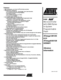 Datasheet ATMEGA2561 manufacturer ATMEL