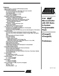 Datasheet ATMEGA32 manufacturer ATMEL
