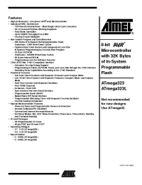 Datasheet ATmega323L-4AC manufacturer ATMEL