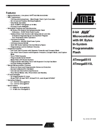 Datasheet ATmega8515-16MU manufacturer ATMEL