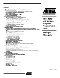 Datasheet ATMEGA8L manufacturer ATMEL