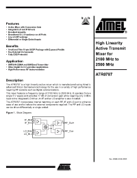 Datasheet ATR0787 manufacturer ATMEL