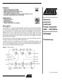 Datasheet ATR0906 manufacturer ATMEL