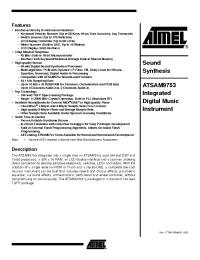 Datasheet ATSAM9753 manufacturer ATMEL