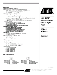 Datasheet ATtiny11L manufacturer ATMEL