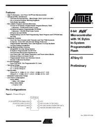 Datasheet ATtiny13-24SJ manufacturer ATMEL