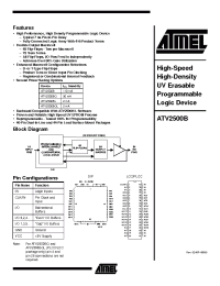 Datasheet ATV2500B-15LM manufacturer ATMEL