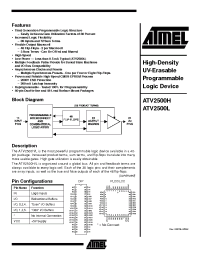 Datasheet ATV2500H-25PC manufacturer ATMEL