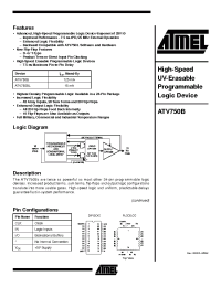 Datasheet ATV750B-10JC manufacturer ATMEL
