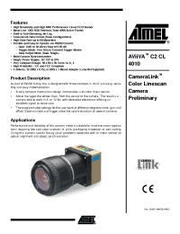 Datasheet AVIIVAC2CL4010 manufacturer ATMEL
