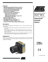 Datasheet AVIIVAM2CL1010 manufacturer ATMEL