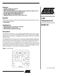 Datasheet B10011S manufacturer ATMEL
