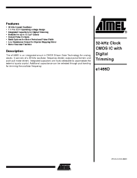 Datasheet E1466DFO manufacturer ATMEL