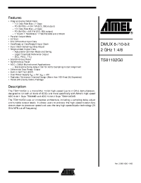 Datasheet JTS81102G0-1V1A manufacturer ATMEL