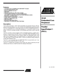 Datasheet PIO manufacturer ATMEL