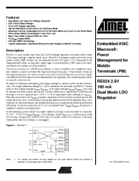 Datasheet RE024 manufacturer ATMEL