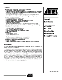 Datasheet SAM9777-TQ manufacturer ATMEL