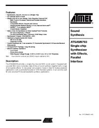 Datasheet SAM9793 manufacturer ATMEL