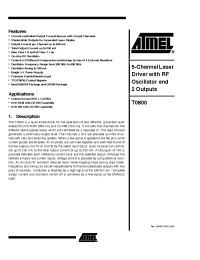 Datasheet T0800-PJQ manufacturer ATMEL