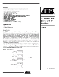 Datasheet T0816-PEQG manufacturer ATMEL