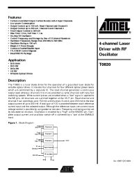 Datasheet T0820-TCQ manufacturer ATMEL