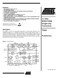 Datasheet T2802 manufacturer ATMEL