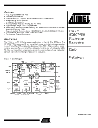 Datasheet T2802-PLH manufacturer ATMEL