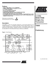 Datasheet T2803-PLQ manufacturer ATMEL