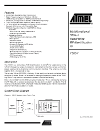 Datasheet T5557 manufacturer ATMEL