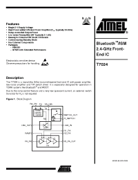 Datasheet T7024-PGP manufacturer ATMEL