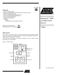 Datasheet T7024-PGS manufacturer ATMEL