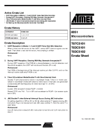 Datasheet T87C5101 manufacturer ATMEL