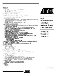 Datasheet T89C5121-ICSIL manufacturer ATMEL