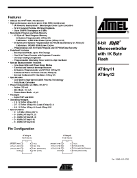 Datasheet Tiny12 manufacturer ATMEL
