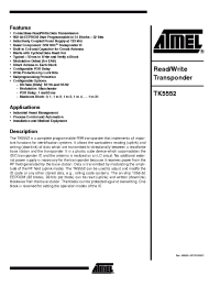 Datasheet TK5552A-PP manufacturer ATMEL