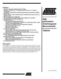 Datasheet TS68332MRB/C16 manufacturer ATMEL