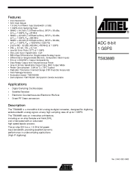 Datasheet TS8388BCF manufacturer ATMEL