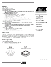 Datasheet TS88915T manufacturer ATMEL