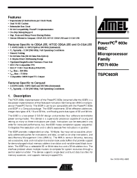 Datasheet TSPC603R manufacturer ATMEL