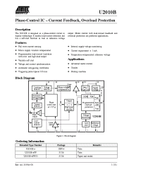 Datasheet U2010B-xFP manufacturer ATMEL