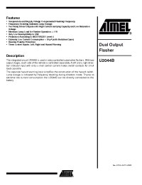 Datasheet U2044B-FP manufacturer ATMEL